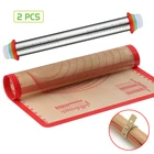 Hot New Hot Rolling Pin Perfect 2 Pack Silicone Baking Mat