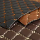 Embroidery Quilted Diamond Stitching PU PVC Synthetic Leather For Car Mat Usage