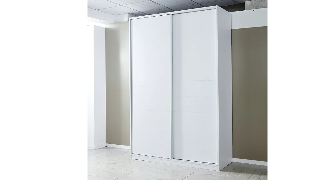 Modern 2 Sliding Door With Wardrobe Wheels In Pure White Wardrobes