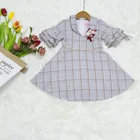 Customized party cheap kids dress cotton baby girl dresses for 5 year old girls