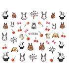 Nail Water European And American Popular Nail Stickers Warm Color Cute Bunny Cat Series Nail Water Stickers