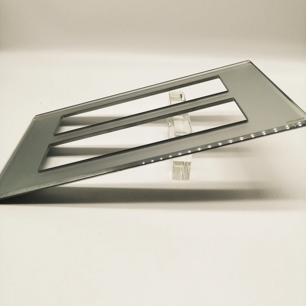 Manufacturer Supplier Customized Brand Smart Home Switchable Glass Plate Precissing Silk-Screen Stained Teampered Glass