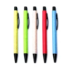 Eco Friendly New Arrival Wheat Straw Ballpen Degradable Material Ball Pen for Promotion