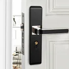 Stainless Lock Black Door Lock Stainless Steel 2.0mm Thick Door Lock Black And Gray Silent Door Lock