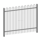 Steel Pool Fence Alibaba Hot Sell Traditional Tubular Curved Pool Fencing Loop Top Panel