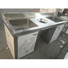 stainless steel commercial restaurant equipment kitchen sink with work table cabinet