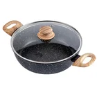 Bakelite Handle With Wooden Coating Deep Fryer And Pan Fry