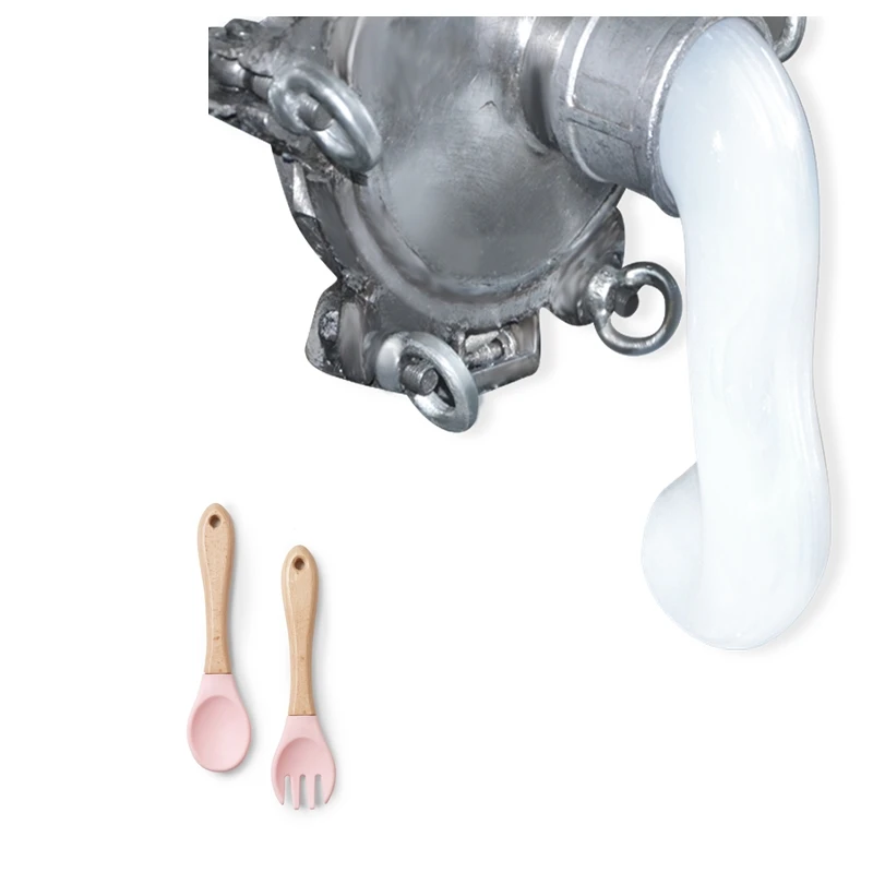 BPA Free Food Grade High Transparent Liquid Silicone Rubber Baby Tableware with 40-60 ShoreA Hardness and 7.5-9.5 MPa Tensile Strength