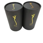 Cosmetic package printing Logo Black Paperboard cylinder Round perfume custom cardboard paper tube packaging