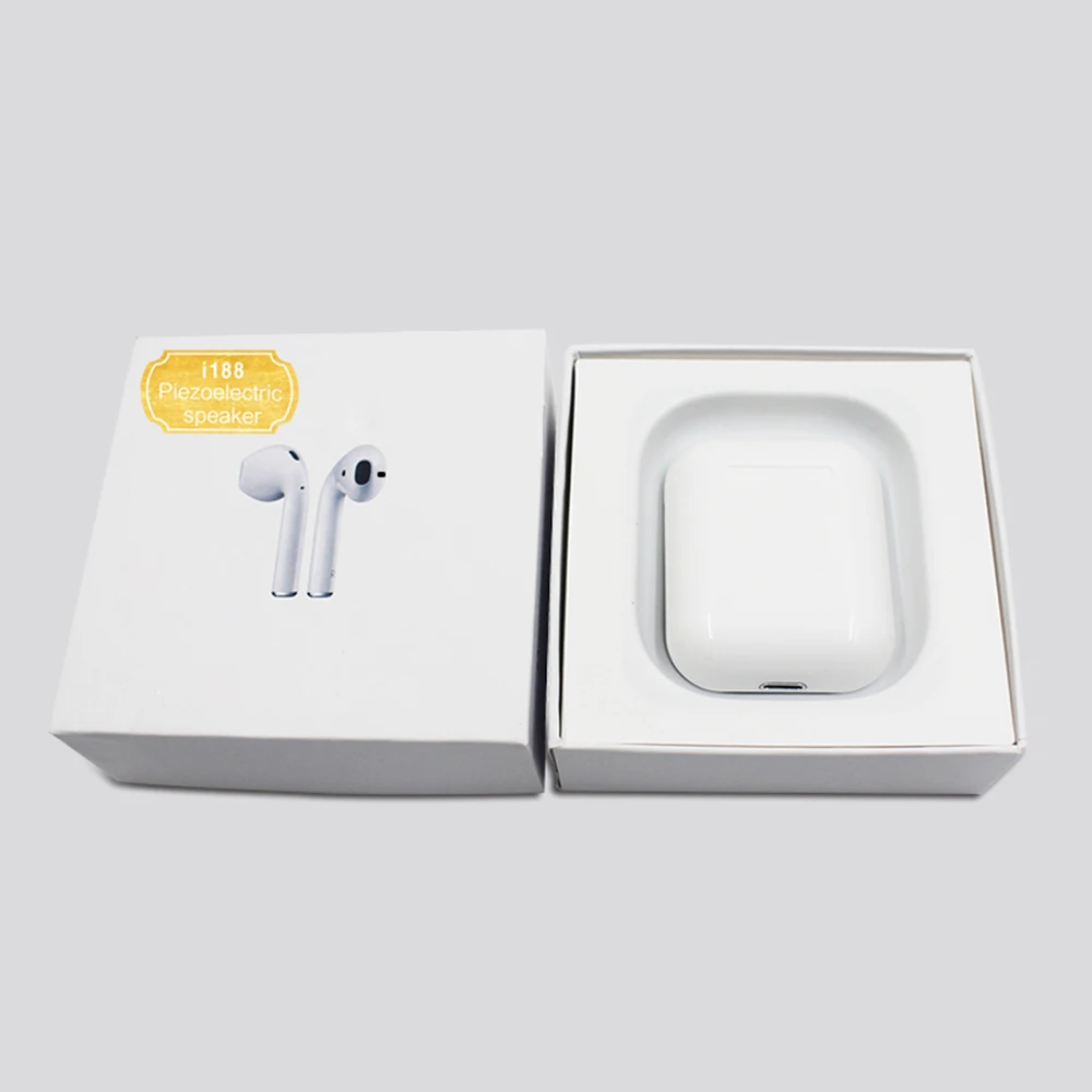 i188 Hi-Res Two speaker with Piezoelectric and Dymanic speaker Tws Blue tooth Earphone Wireless Earphone 3D Surround Sound for i - ANKUX.COM