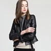 High quality genuine real leather jacket coat wholesaler new biker windproof leather jacket