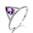 Jewels Amethyst Saudi Arabia Jewels Gold Plated 926 Sterling Silver Wedding Women Gemstone Ring Prong Setting