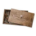 Custom plywood wood memory box use photographer wood photo album box