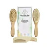 wholesale baby healthcare and grooming kit baby care baby hair brush and comb set natural hair goat children wooden