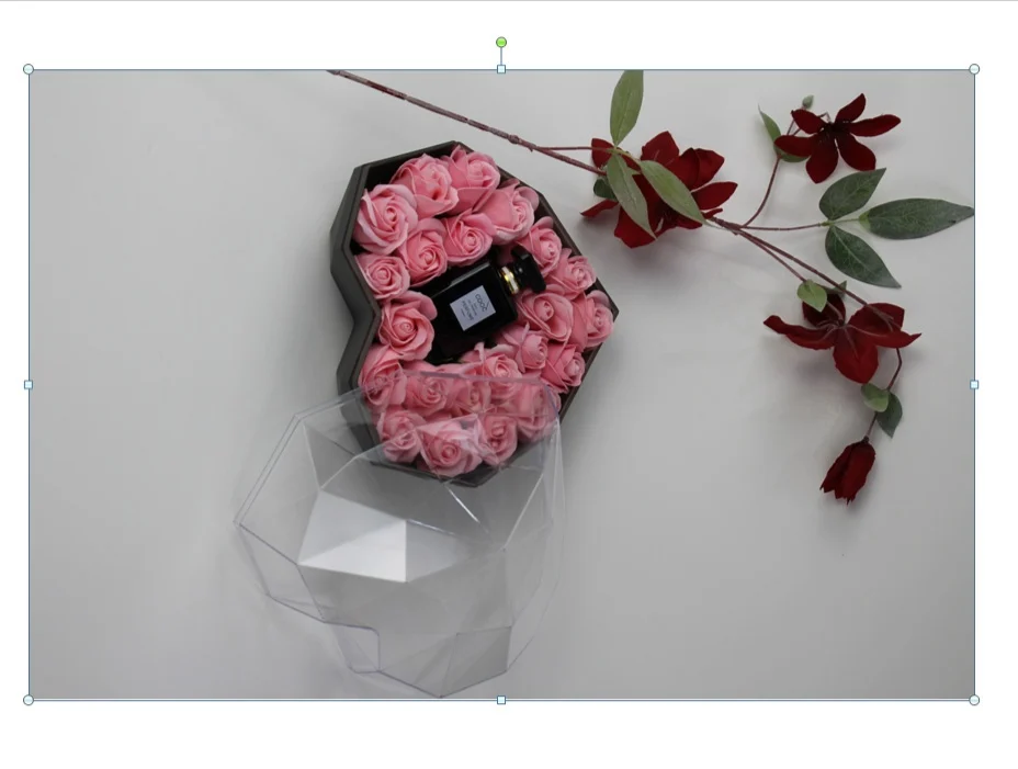 wholesale heart shape acrylic gift box eternal flower rose box