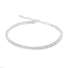 Cubic Zirconia Bracelet Stainless Steel Women Cubic Zirconia CZ Rhinestone Crystal Chain Tennis Bracelet
