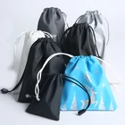 Custom cheap waterproof PU leather material small phone power bank bag mini drawstring pu pouch bag
