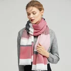 2019 New Multicolor Plaid Soft Mercerizing Wool Shawl And Scarf
