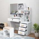 Dressing Table Bedroom Dressing Table Modern Home Furniture Bedroom Minimalist Style Wooden Dressing Table With Drawers