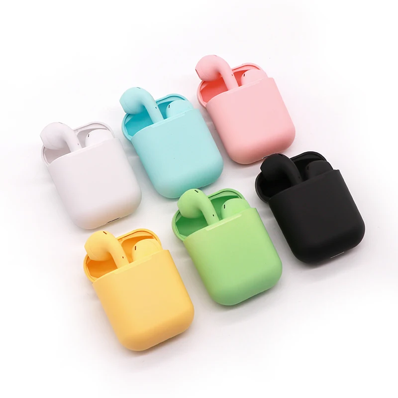 2019 newest I12 Inpods 12 Macaron Bluetooth Earphone 5.0 Wireless Headphone Sport Earbuds With Mic - ANKUX.COM