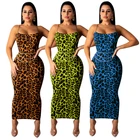 9S02213 Brand new Cutout sexy fashion leopard print midi sleeveless women new fashion bodycon designer dresses lady