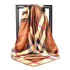Scarves The 90cm Color Printed Large Square Scarf Imitations Silk Scarves