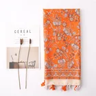 Long Soft Cotton Voile Print Shawl Wrap Scarf