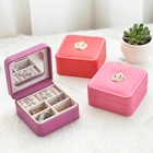 2020 New design crown decoration square travel jewelry organizer boxes for girls