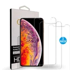 Wholesale 2019 9H 2.5D 3 packs Tempered Glass For Iphone 11 pro max X Xs Max Xr Screen Protector 3 Pack