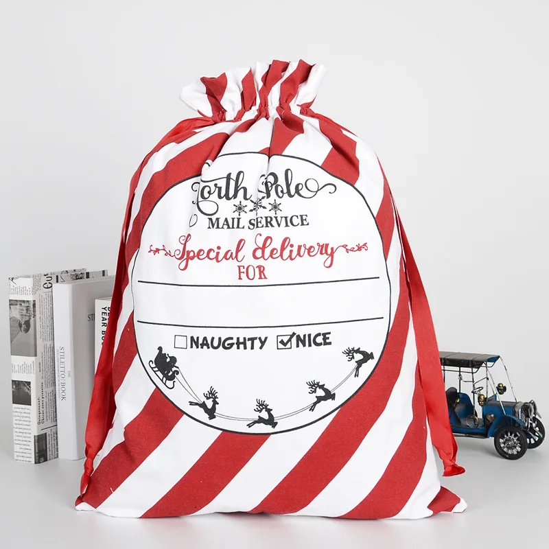 new cotton canvas christmas candy packing bag for christmas gift