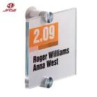 JAYI Custom Acrylic Desk Name Plate Poster Stands Wall Mountable Office Bedroom Street Number Hotel Sign Display Boards