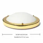 IMVSINCERE LED 12W IP44 Glass Gold Ceiling Lights, 18cm, 4000K, 600LM, Lighting for Bathroom, Kitchen,bathroom lamp