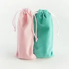 Wholesale Promotional Custom Printed Gift Shopping Packaging Velvet Drawstring Pouch Bag