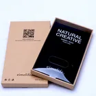 Packaging Paper Packing Brown Kraft Paper Box Custom Printed Logo Packaging With Pet Cover For Cell Phone Case