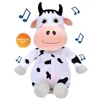 Musical sound plush stuffed cow toy baby soft custom plush small white singing cow toy cow plush toy