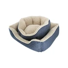 China wholesale products rectangle&round blue full soft comfortable pet dog bed