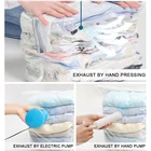 Taili Premium Durable Vacuum Space Saving Bags With Double Zipper Seal & Dual Use Airtight Valve For Fluffy Item Storage