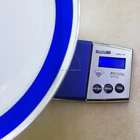 使い捨てプラスチックディナーデザートプレート青とゴールドトリム-40 パック-20 7 "デザートプレート、 20 10.25 "ディナープレート