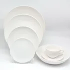 Slid color matte glaze dinnerware western ceramic plate set porcelain tableware plate with coffee cup