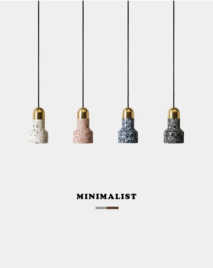 Modern Nordic style terrazzo pendant lamp home decoration