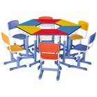 Single desk height Adjustable cheap School Study Table and chair For Students