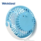 New style 360 degrees rotation rechargeable battery small desk fan with USB input port