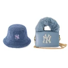 Hand Bags New Fashion Fur Wool Famous Brand Women Handbags Hat And Purses Ladies Hand Bags Purse