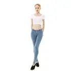 Hot sale fashion stretch Slim fit fat women jeans