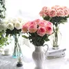 Artificial Silk Roses Velvet Long Stemmed real touch flower