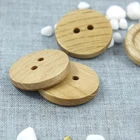 Shirt Accessories Shirt Button 10mm-18mm Shirt Buttons Bags DIY Accessories Natural 2 Holes Button Round Wooden Buttons