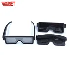 SUNJET New arrivals Custom Logo Images LED flashing rechargeable LED glasses party LED sunglasses