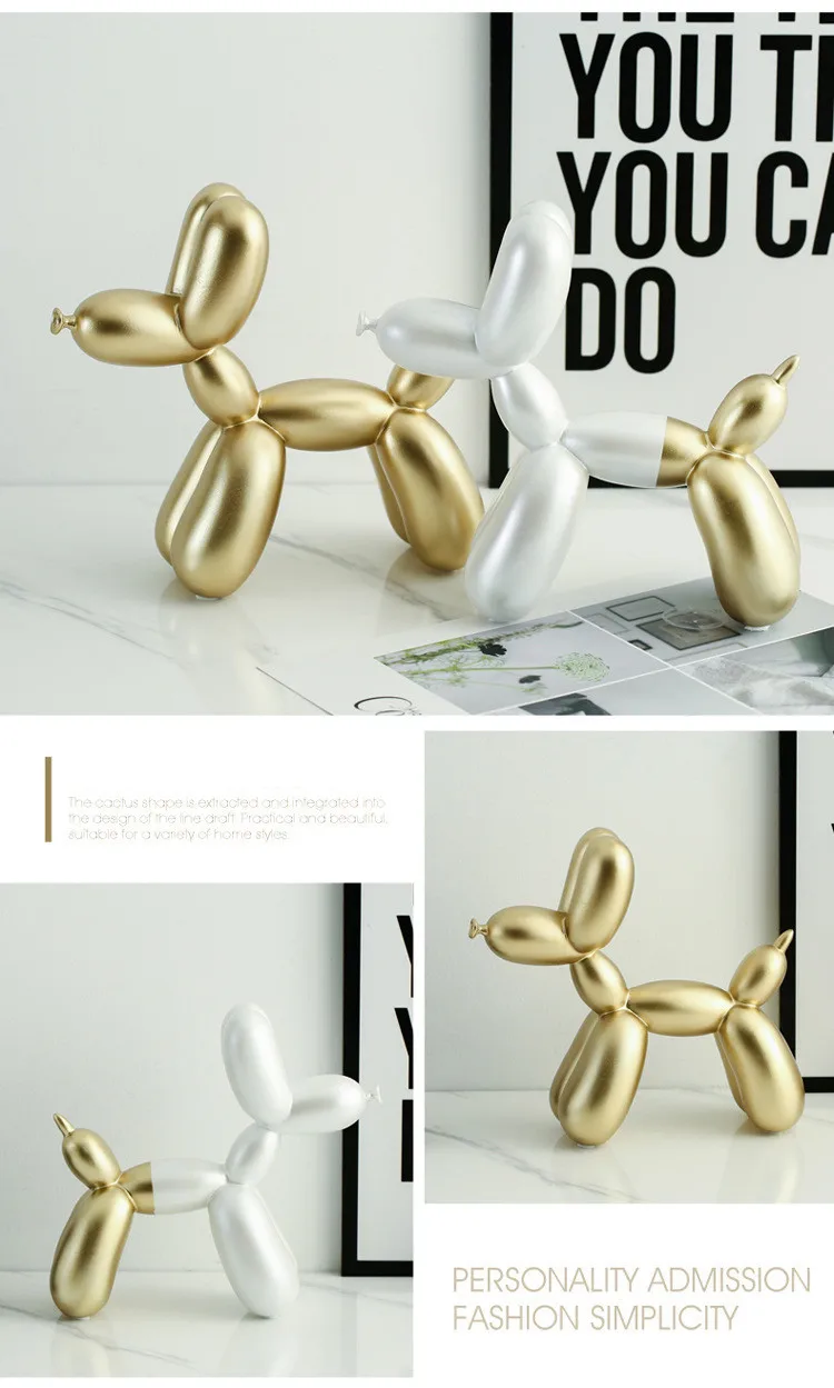 hand painting resin abstract balloon dog sculpture