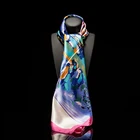 wholesale women new design 90X90 European Turkish style ladies hijab satin square scarf