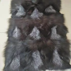 Real silver fox fur pieces plate for blanket and garments